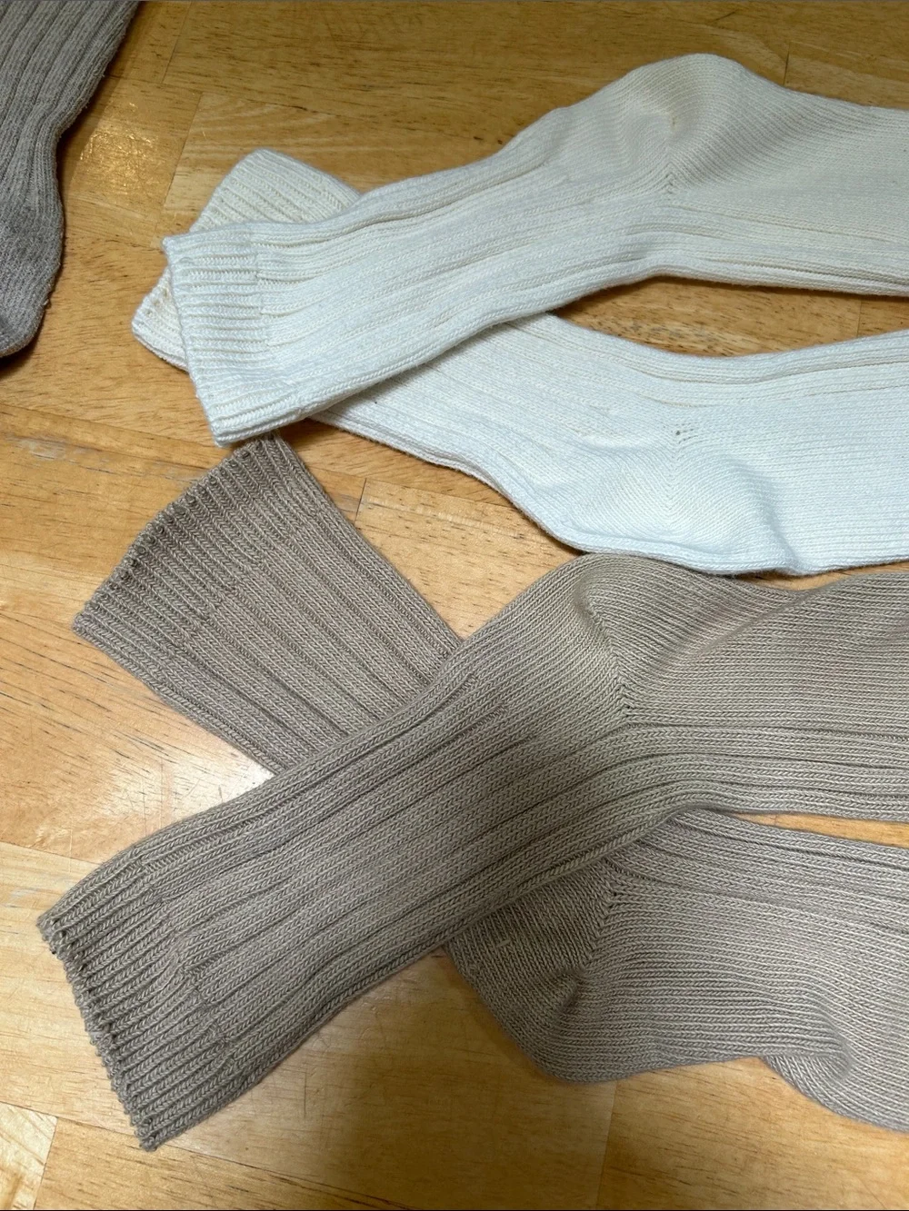 Multipack Men's Ribbed Crew 4 Pack Socks - Neutral Colors